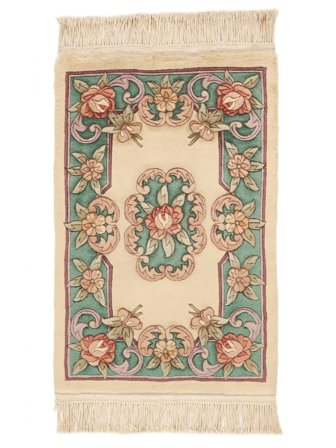 Handknuten Kina 90 Line Matta 60X90 Beige/Brun