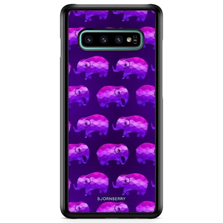 Bjornberry Skal Samsung Galaxy S10 - Lila Elefanter