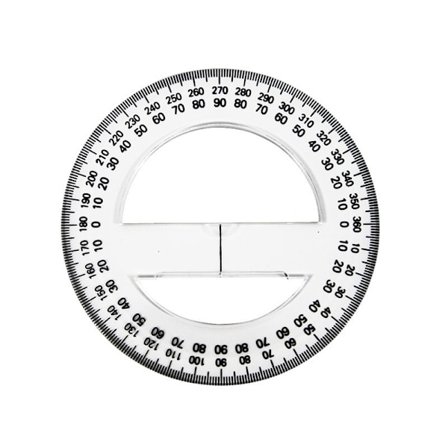 Trigonometrisk vinkelmåler 10CM 3 stk. Rund vinkelmåler -