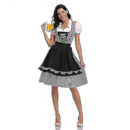 Rask levering av høykvalitets tradisjonell tysk Dirndl-kjole Oktoberfest-kostyme for voksne kvinner Halloween-fest