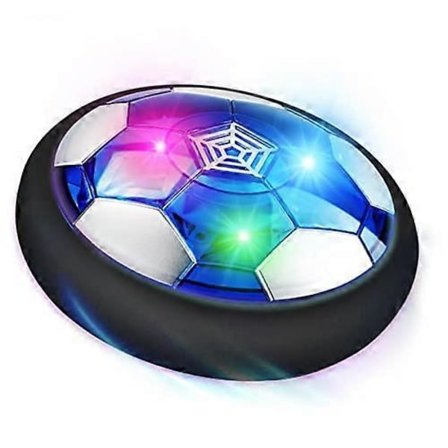 Hover Fodbold, Genopladelig Luftdrevet Flydende Fodbold med LED-lys, Indendørs Udendørs Sportsbold 18CM (FMY)