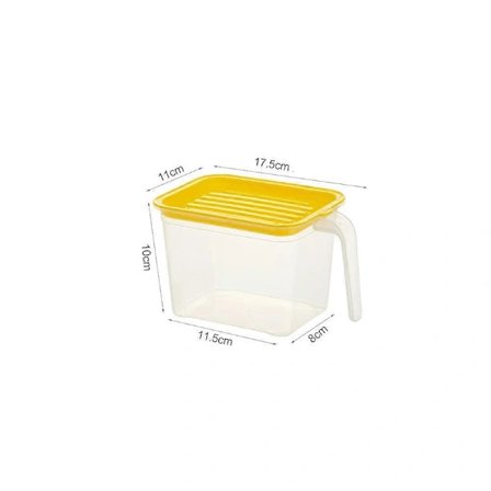 Køleskabsopbevaringsboks Køleskab Forseglet Opbevaringsboks Med Håndtag Madopbevaringsboks Orange Køkkenopbevaring_tfrf