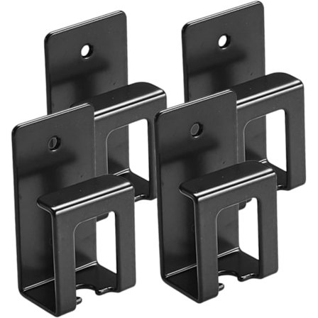 4 stk. tandbørsteholdere vægmonterede elektroniske kroge på væggen børste tandbørste kop elektrisk tandbørste (sorte elskere)