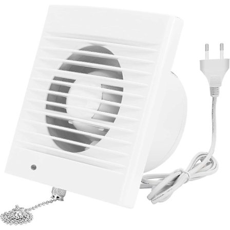 150mm 18w 320m/h Avtrekksvifte med Tilbakeslagsventil og Kjedesbryter, Vindu og Veggvifte for Kjøkken Bad Hage Garasje -6 Tommer {Db}