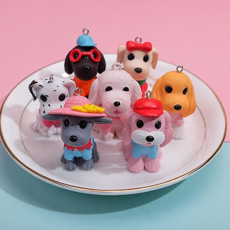 8 kpl Koirakakun koristetta, Koiranpentu kakun koristetta Cupcake-koristetta, Mini koiranpentu lelufiguureja, Koirakakun koristeita lasten 