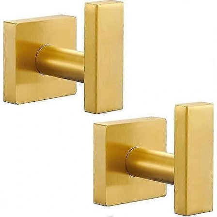 Pakke rustfri over dørkroge til badeværelse, kappe og morgenkåbe (børstet messing i guld) p