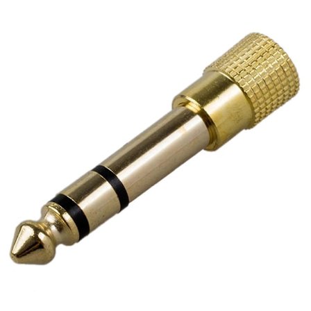 Kvalitets Hodetelefonadapter Stereo Gullplugg 1/4" (6.3mm) Hann Til 1/8" (3.5mm) Hunn
