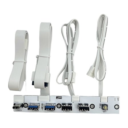 USB 3.0 Frontpanel Hub IO Panel 2-Port USB3.0+2-Port USB2.0+1-Port TYPE-C 20G+LED-brytare för PC-chassi Skrivbordsdator Vit