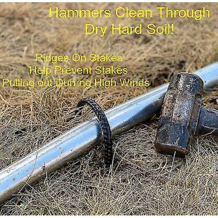 8 stk. Trampoline-plugger U-formet anker, kraftig metallfeste, blå