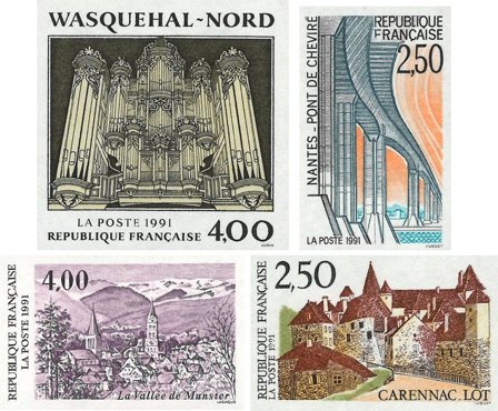 Frankrig 1991 - YT 2704-2707 - Utakket - Postfrisk