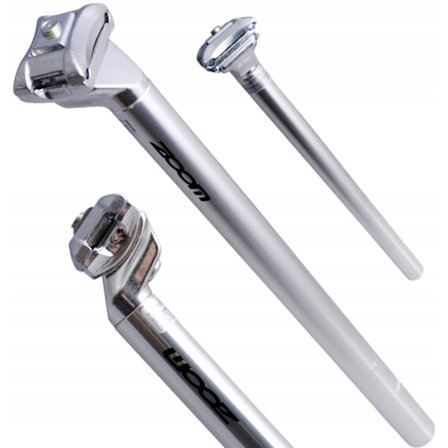 ZOOM Alumiininen Satulatolppa 25,8 mm Kiinnitysmekanismilla, Hopeanvärinen