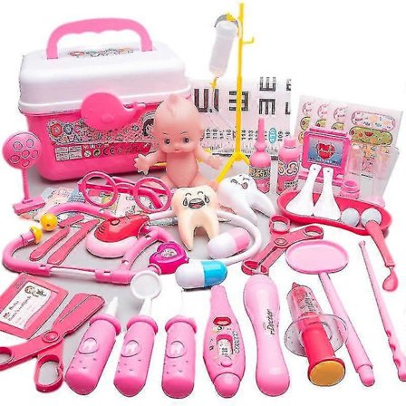 Leksaksläkarsatser 49 delar Leklåtsläkarleksaker Stetoskop Medicinskt set