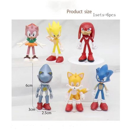 Nye Tegneserie Sonic Festartikler Drenge Fødselsdagsfest Engangsservice Sæt Papirtallerken Kop Servietter Baby Shower Dekorationer