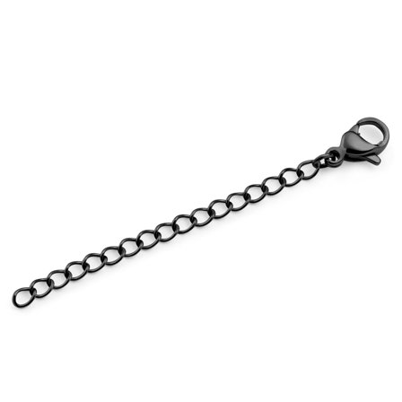 Schwarze 304L Edelstahl Armbandverlängerung 5 cm für Männer - Edelstahl Armbänder