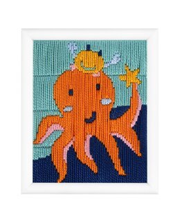 Broderikit Billede Langsting Blæksprutte - DMC