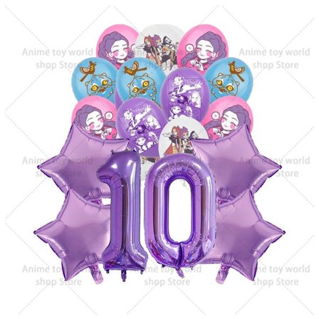 KPop Demon Hunters fødselsdagssæt: dug, tallerkener, kopper, balloner, kagetopper til børn