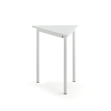 Desk BORÅS TRIANGEL, 700x600x720 mm, white laminate, white