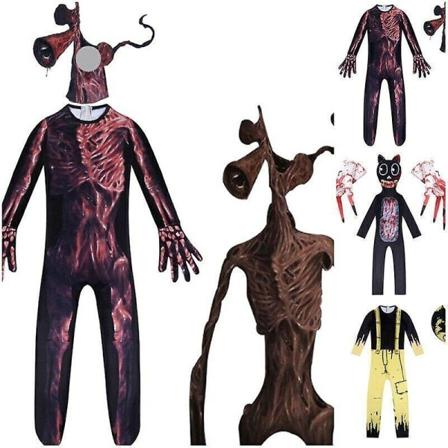 Kids Boys Siren Head Halloween Cosplay Costume Outfit Jumpsuit Fancy Dress -a A 5-6 years