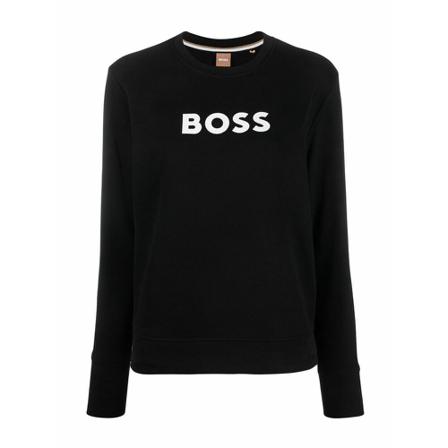 Hugo Boss, Round-neck Knitwear Zwart, Dames, Maat:S