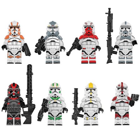 8pcs Star Wars Series Storm Clone Corps Guards Puzzle Building Block Toys