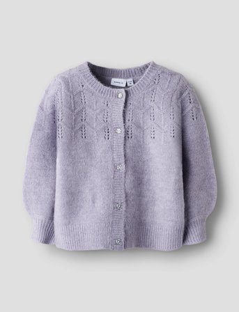 name it Nmfbatrilla Ls Knit Card - Purple - 116