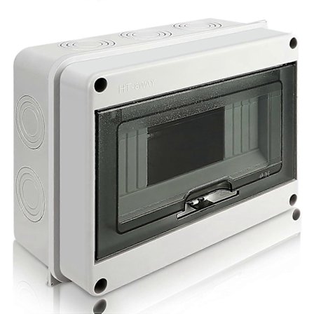 Vandtæt Elektrisk Boks, IP65 8-MODULER Elektrisk Afbryderboks, Vandtæt Udendørs Elektrisk Boks, Kontrolskab, Samledåse til Udendørs Brug