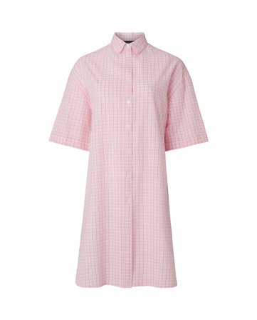 Lexington Lucy seersucker-nachthemd aus bio-baumwolle