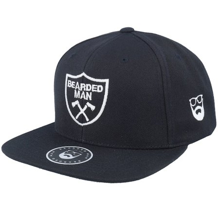 Bearded Man - Svart snapback Caps - Axe Crest Black Snapback @ Hatstore