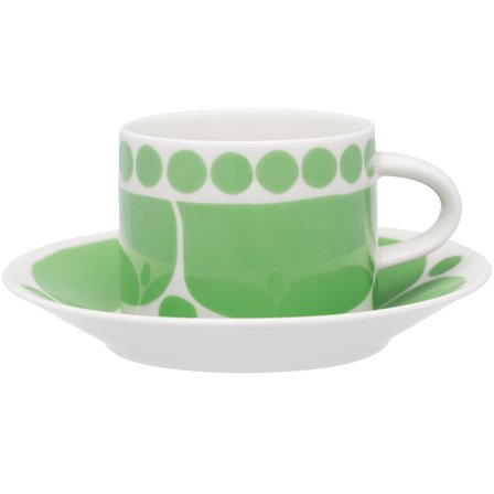 Arabia Sunnuntai fat 16,5 cm, grön | Dukning & Servering > Muggar & Koppar > Kopp med fat | Bagaren och Kocken
