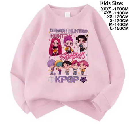 Elokuvafanien lahja Kpop Demon Hunters Huppari Tytöt Lapset Huntrix Lasten Collegepaita Söpö Tiikeri Harajuku Huppari Pojille Tytöille