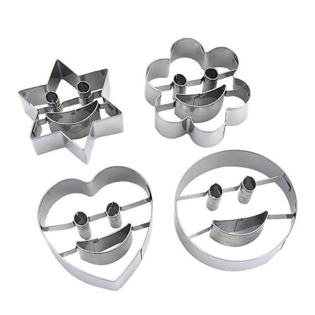 4 stk. rustfrie kakeform DIY kjeksform Hjemmelaget bakverk