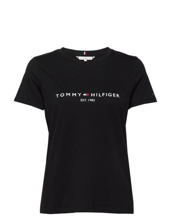 Regular Hilfiger C-Nk Tee Ss T-shirts & Tops Short-sleeved Musta Tommy Hilfiger