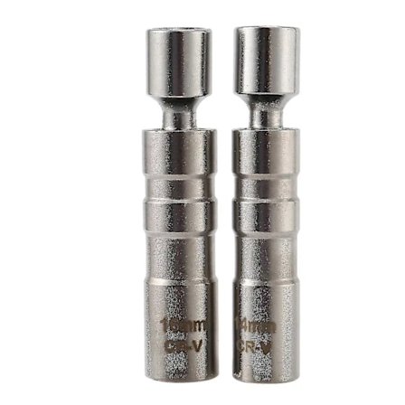 14 mm og 16 mm Tynnvegget Magnetisk Svingbar Tennpluggpipe - 3/8-tommers Feste 12-punkts Tennpluggpipe