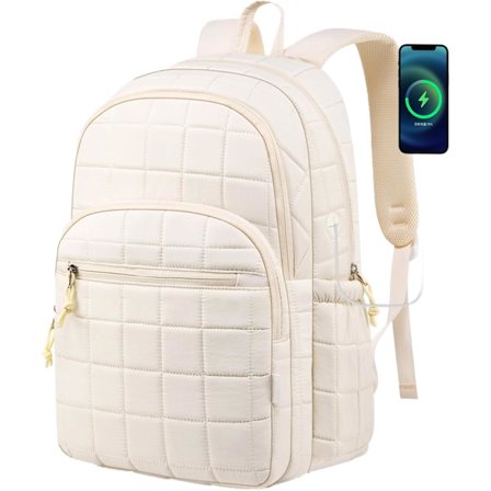 Laptop Rygsæk, Vatteret College Skoletaske til Kvinder - Stilfuld Rejse Rygsæk til Skole & Arbejde, Letvægts Mochilas Mujer