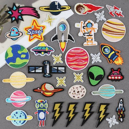 35 st rosa lapptäckningsetiketter applikationer sy-på lappar överföringar strykjärn-på P