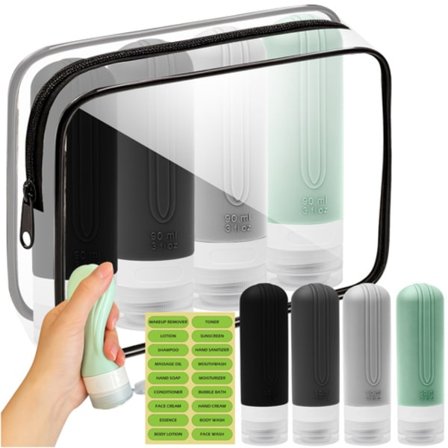 Toalettmappe med Reisetube | Silikon Reiseemballasje