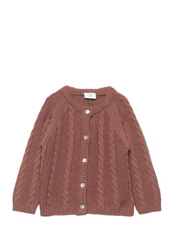 Cleo - Cardigan Stickad Tröja Cardigan Rosa Hust & Claire