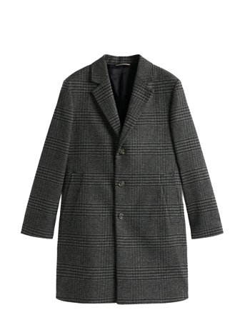 Tommy Hilfiger | Dc Wool Mix Coat With Check | XL