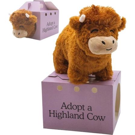 Adoptoi Highland Cow Legend Pehmo Söpöt eläinnuket Pehmeät halaustyynyn täytetyt lelut lapsille Aikuisille Syntymäpäivälahjat