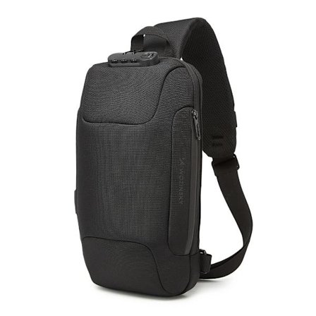 Wozinsky Crossbody Backpack with USB Port - Black