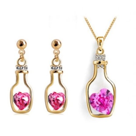 18K guldpläterad SET Österrikiska Kristall