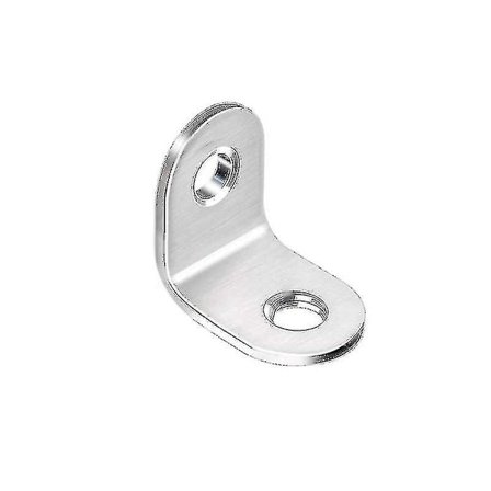 10 stk. rustfrit vinkelbeslag i rustfrit stål, L-formet, 90 graders vinkelbeslag, 20*20mm sølv
