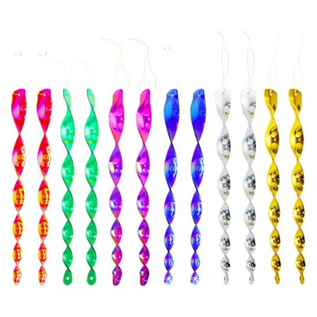 12 stk. 30 cm reflekterende fugleafvisende stænger, hængende fugleafvisende stænger med skruer, til fugleafvisning eller KTV bar dekoration