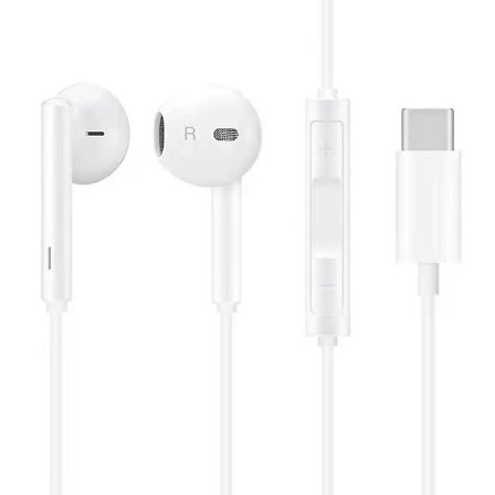 Trådbundna hörlurar för Huawei CM33 (In-Ear - Mikrofon - Vit)