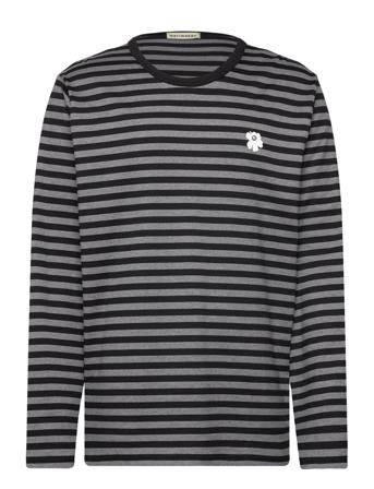 Tasaraita Men Ls Tops T-shirts & Tops Long-sleeved Black Marimekko