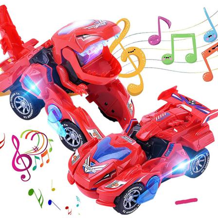 Förvandlande Dinosaurieleksaksbil Med Musik Och Led-lampor För Barn