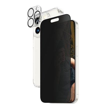 PanzerGlass Privacy 3-in-1 Pack iPhone 15 Pro