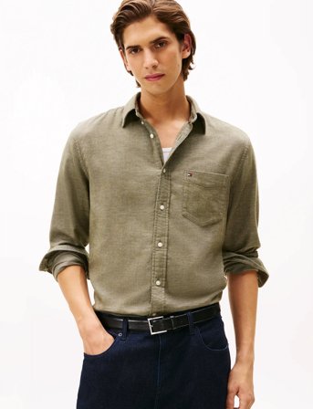 Tommy Hilfiger Flannel Dobby Rf Shirt - Green - XXL