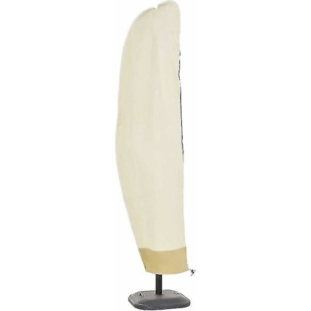 Vanntett trekk for frittstående parasoll med glidelås og snøring Oxford-stoff med vanntett PVC-belegg Beige26530/50/40cm