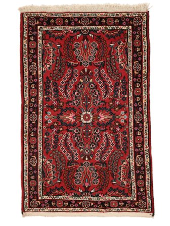 Hand Knotted Oriental Lillian Rug 81X128 Black/Dark Red